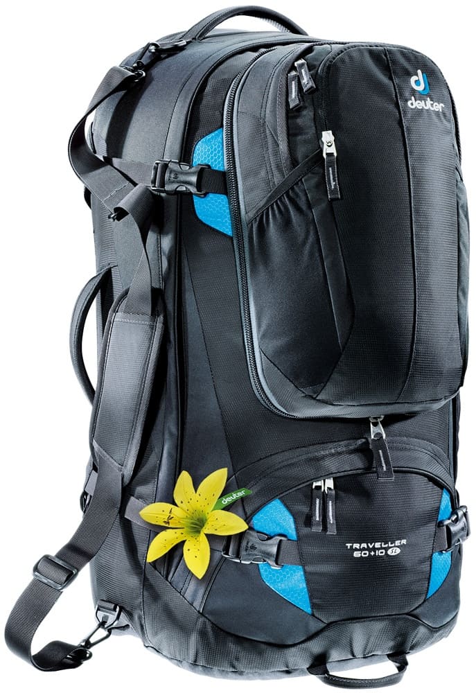 Deuter Trekkingrucksack Traveller 60 Plus 10 SL Black Turquoise