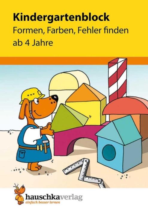Hauschka Verlag 621 Kindergartenblock Formen, Farben, Fehler finden