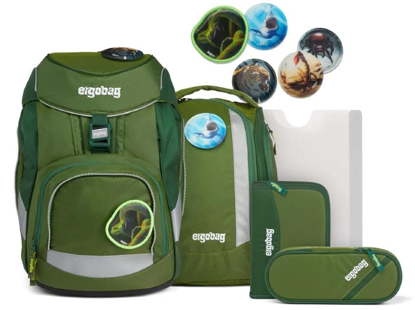 Ergobag Pack Schulrucksack-Set 6tlg Grüne MamBär