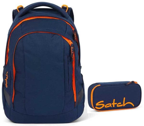 Satch Sleek Schulrucksack-Set 2tlg Toxic Orange