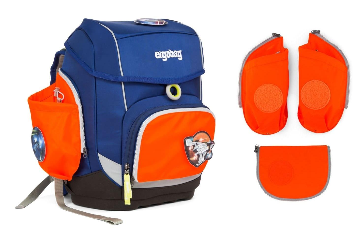 Ergobag Cubo Sicherheitsset mit Flaschenhalter Orange