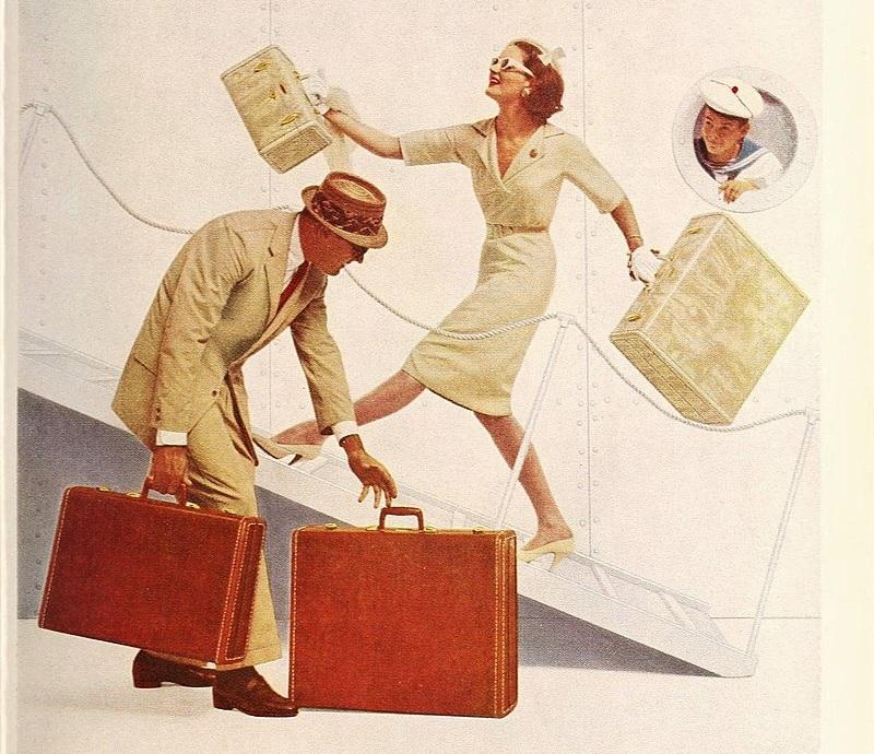 Samsonite Streamlite Flee! ad, 1960